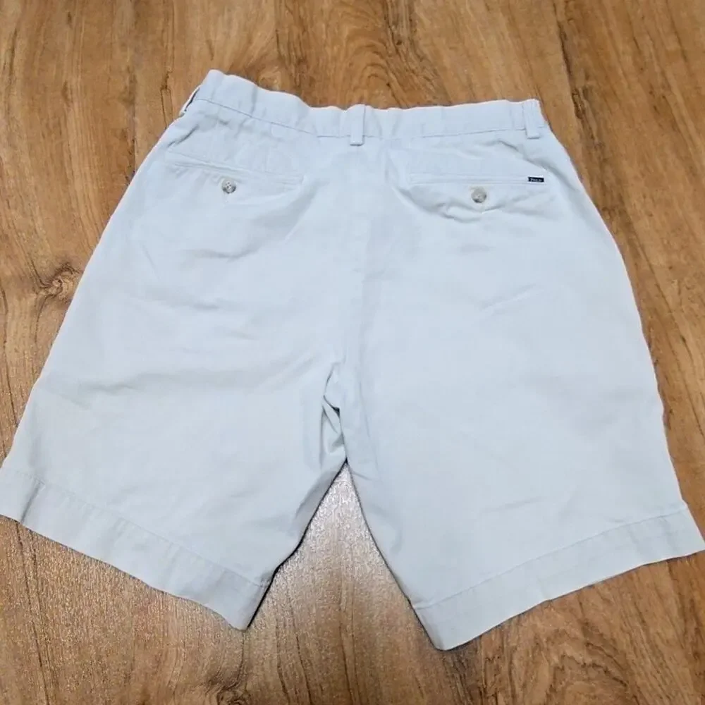 Polo Ralph Lauren Mens Chino Shorts Light Gray 100% Cotton Size 30